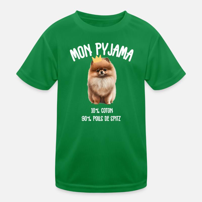 Pyjama Chien Spitz Poméranie Drôle T-shirt sport Enfant