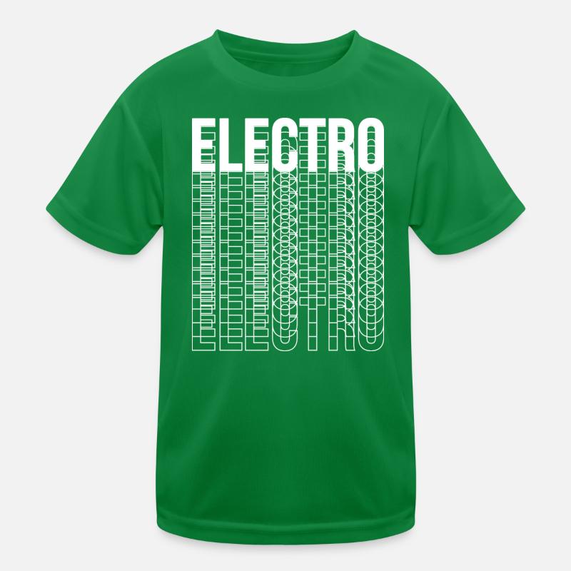 Electro music typography design logo Kids Functional T-Shirt