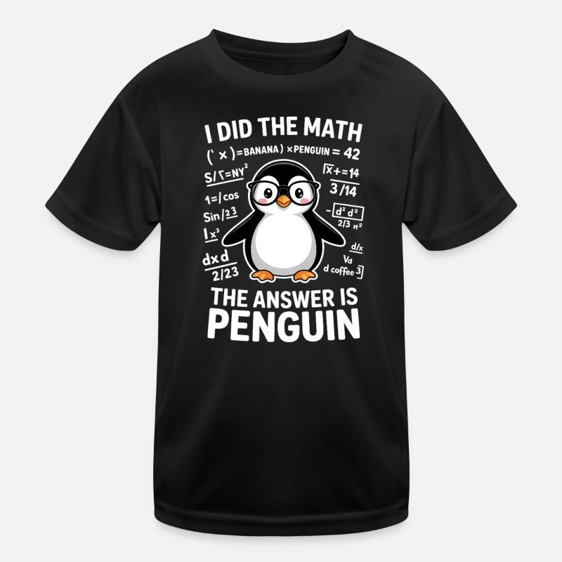 Mathe Sprüche Pinguin Lustiges Mathe Geschenk Kinder Funktions-T-Shirt