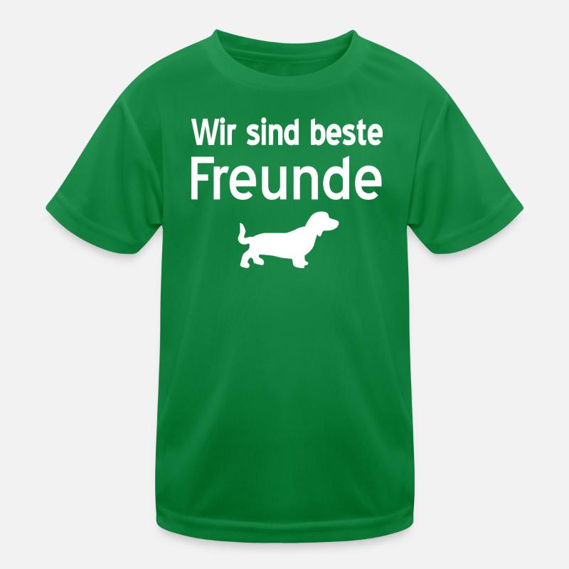 Dackel Kinder Funktions-T-Shirt