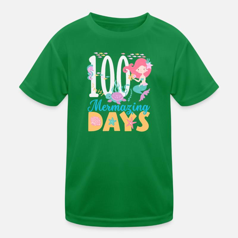 Design de la sirène à l’école 100 jours T-shirt sport Enfant