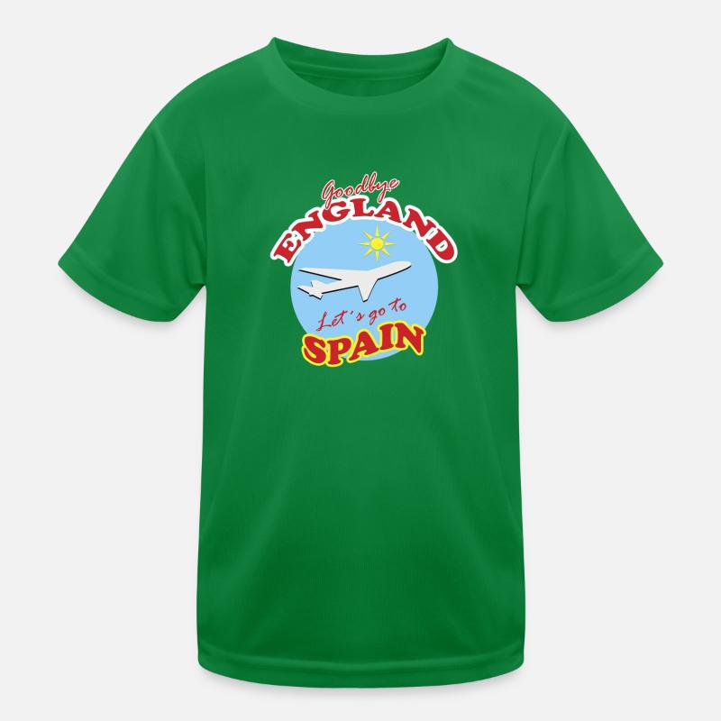 Spain Bound: Goodbye England Kids Functional T-Shirt