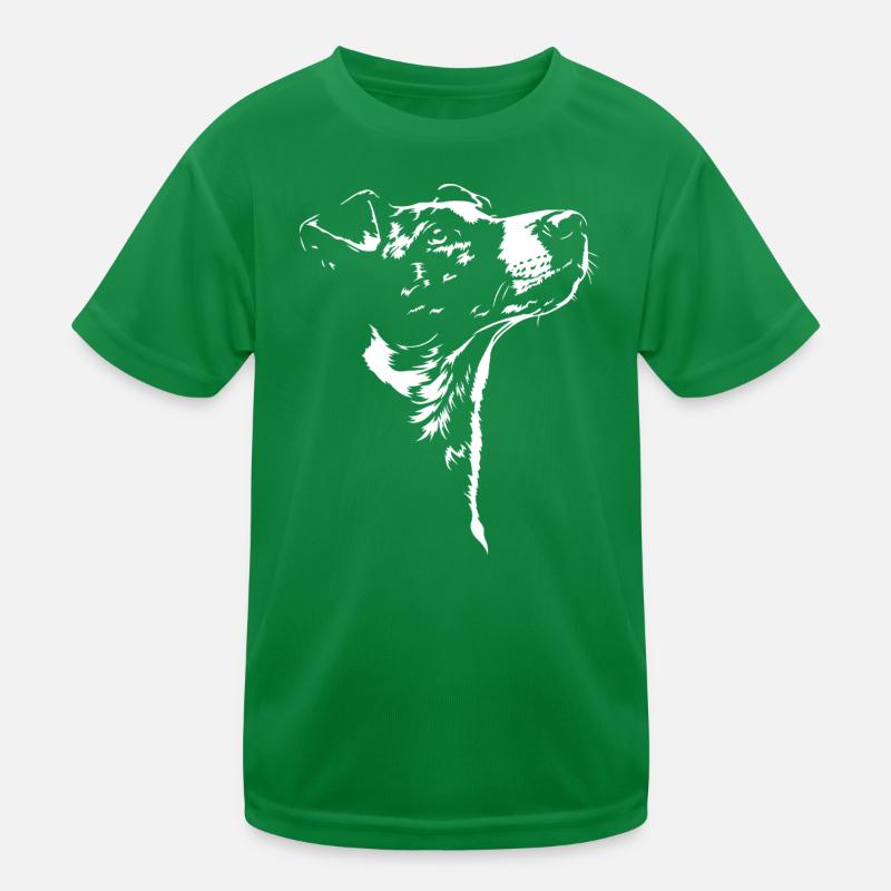 Foxterrier Silhouette Fox Terrier Hunde Wilsigns Kinder Funktions-T-Shirt