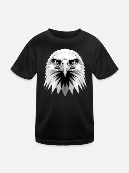 Eagle Bald Eagle Golden Eagle White-tailed Eagle - Kids Functional T-Shirt - black - Front