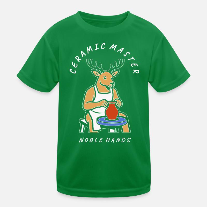 Keramikmeisterhirsch — Edle Hände Kinder Funktions-T-Shirt