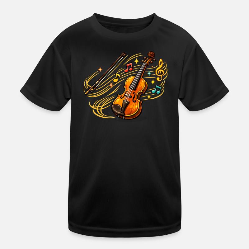 Klangwirbel Violine Kinder Funktions-T-Shirt
