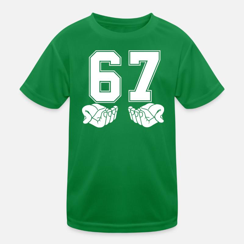 67 - Sixty Seven Number 67 Hand Gesture Meme Six 7 Kids Functional T-Shirt