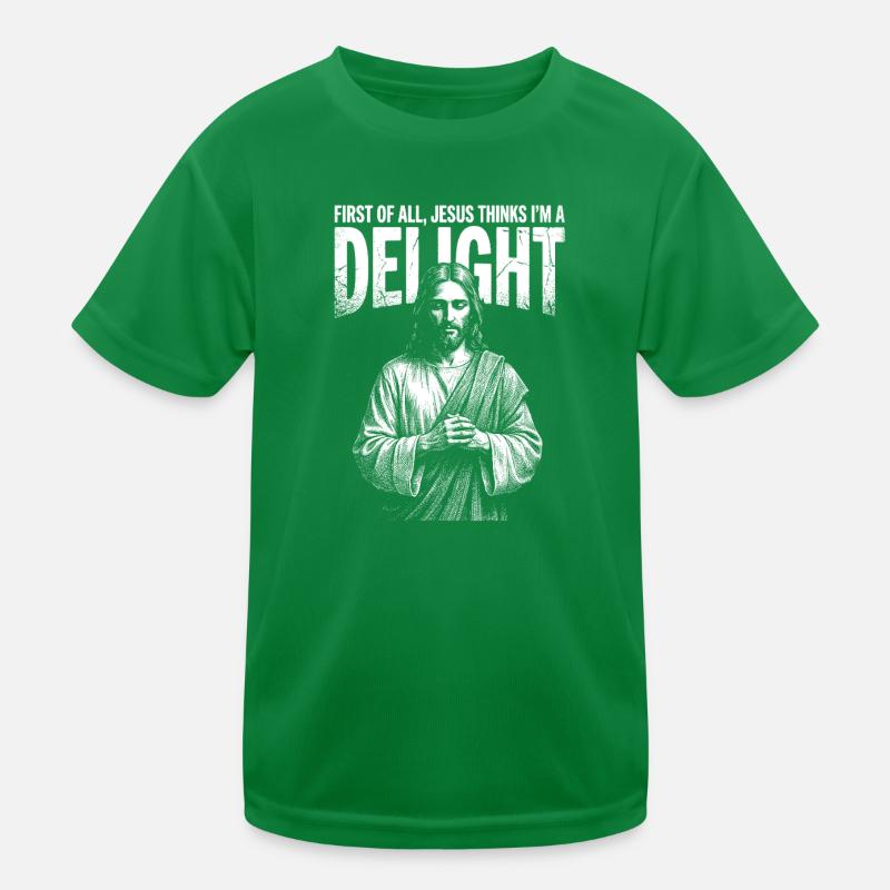 Delight Jesus Portrait Shirt Kids Functional T-Shirt