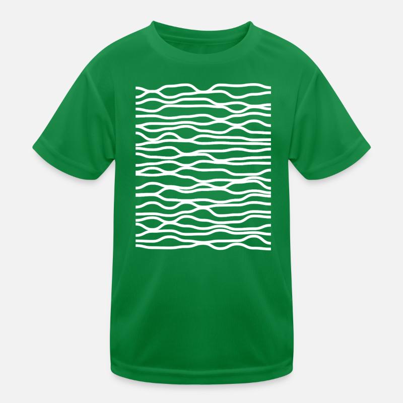 Zebra Wave Stripe Pattern Kids Functional T-Shirt