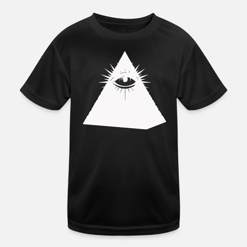 Pyramid Eye Symbol Illuminati Kids Functional T-Shirt