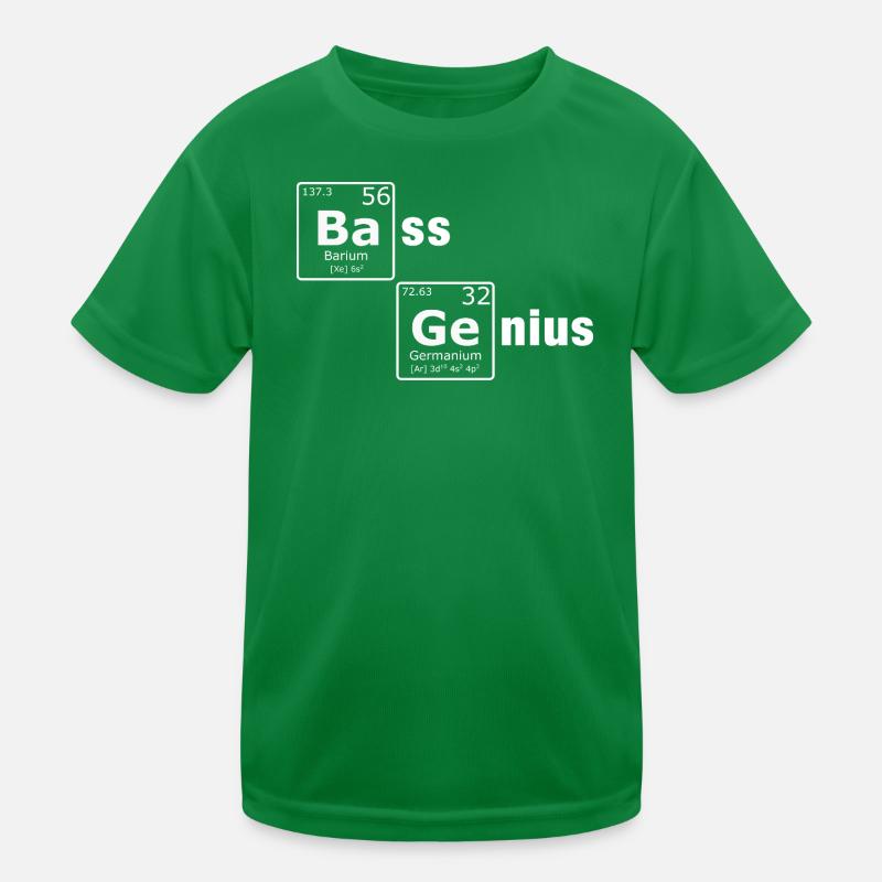 Bass Genius Periodensystem PSE Elemente Nerd Kinder Funktions-T-Shirt