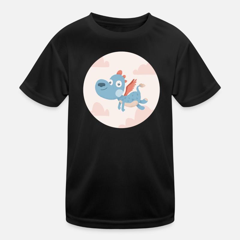 Blauer Drache Kinder Funktions-T-Shirt
