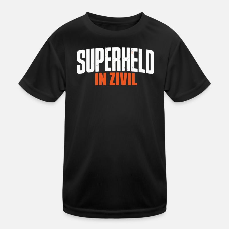 Superheld In Zivil Superhero Superhelden Kostüm Kinder Funktions-T-Shirt