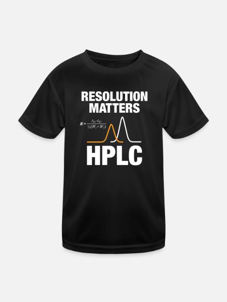 Chromatographie de performance à résolution de crête HPLC - T-shirt sport Enfant - noir - Devant