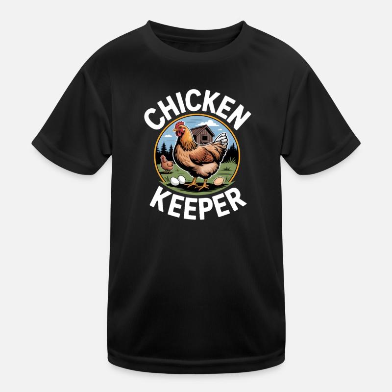 Chicken Keeper Hühnerhalter Huhn Kinder Funktions-T-Shirt