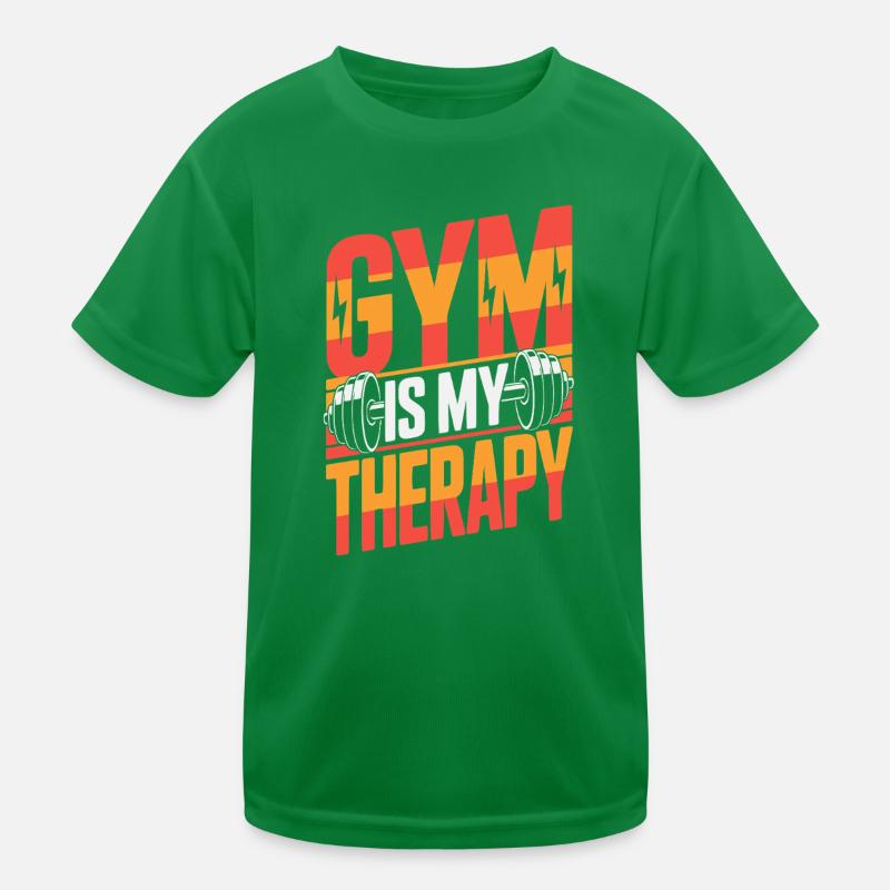 Gym Dumbbell Therapy Workout Kids Functional T-Shirt