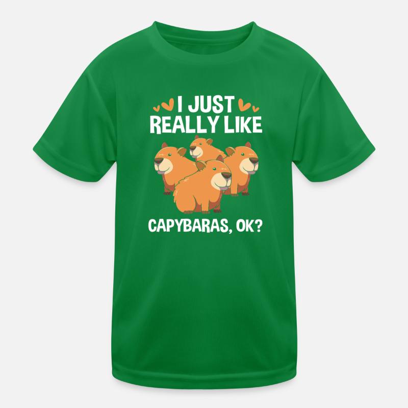 Capibara Capybara Kinder Funktions-T-Shirt