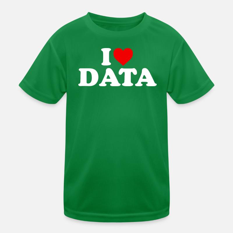I Love Data - Heart Kids Functional T-Shirt