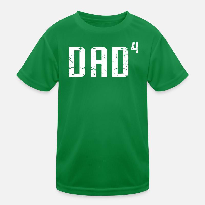 VATER von 4, Vatertag, Vater von vier Kindern, witzig Kinder Funktions-T-Shirt