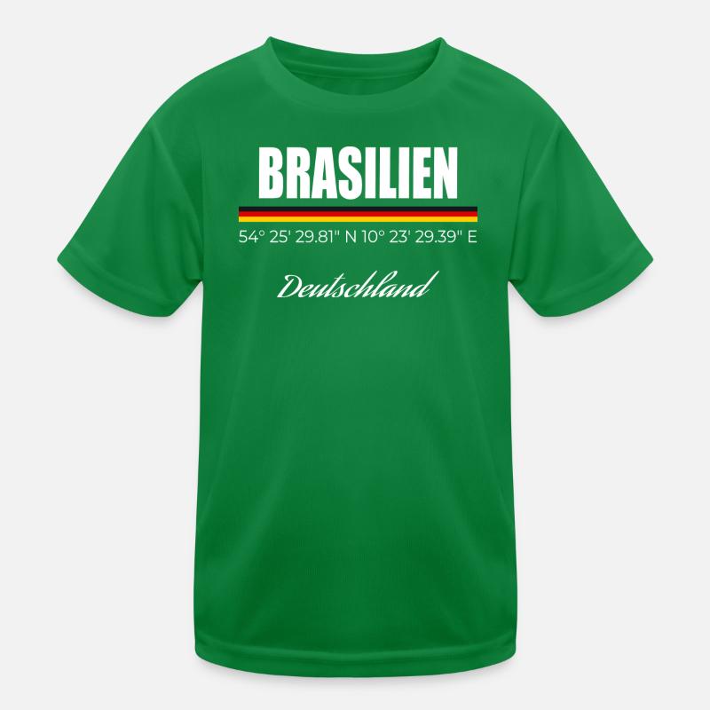 Brasilien Kinder Funktions-T-Shirt