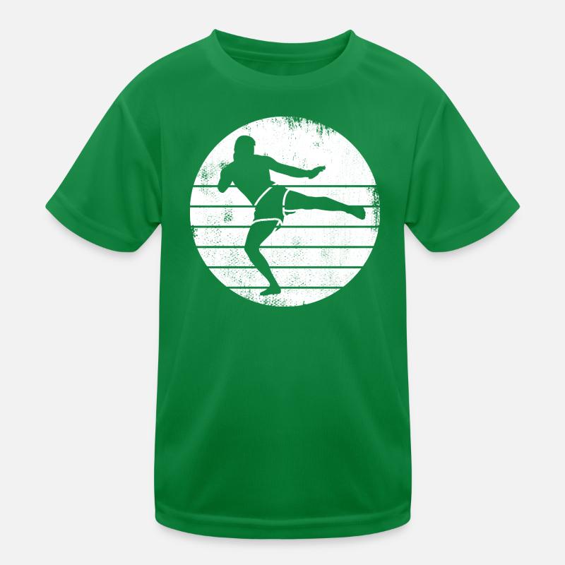 Kickboxer Drawing Kids Functional T-Shirt