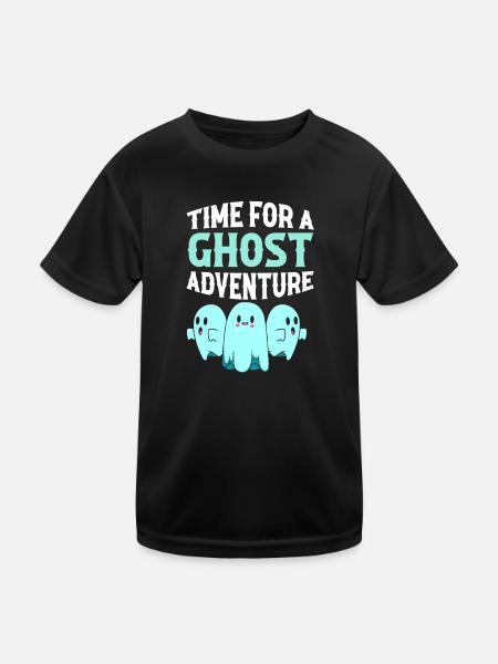Geist Geisterstunde Geister Paranormal - Kinder Funktions-T-Shirt - Schwarz - Vorne