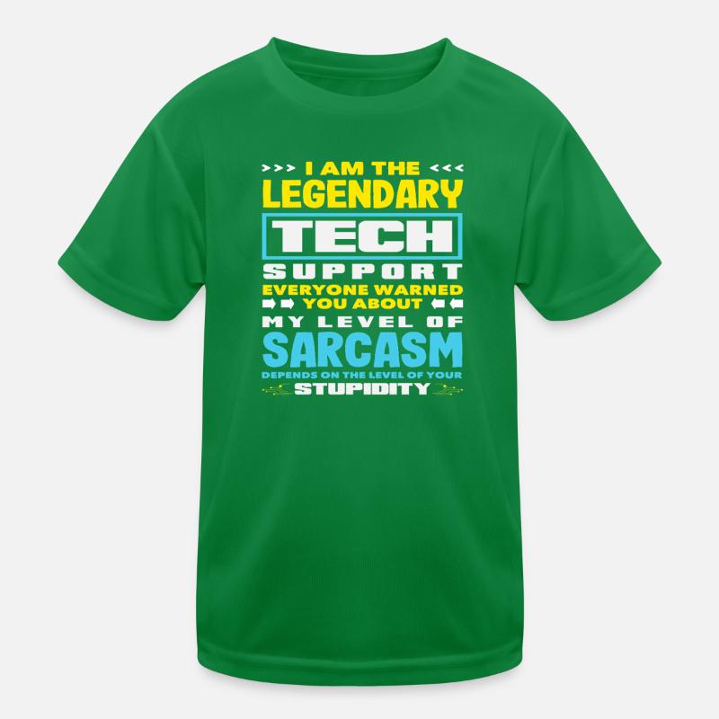 Legendary Tech Support Sarcasm IT Admin Kids Functional T-Shirt
