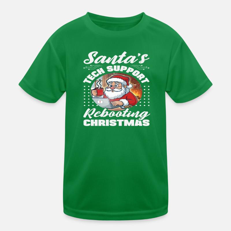 Support technique du Père Noël pour l’informatique de Noël T-shirt sport Enfant