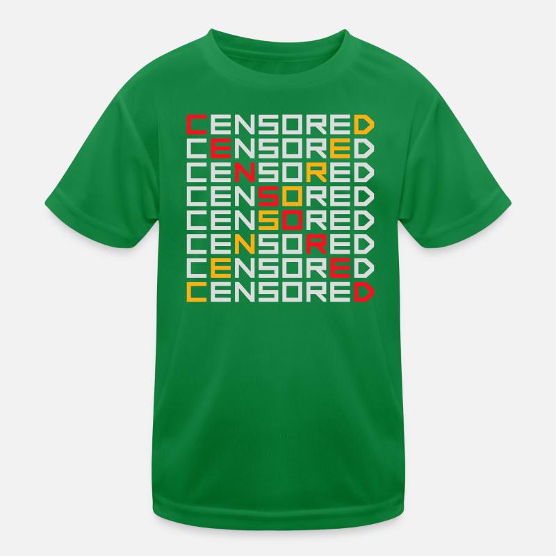 Censored Funny Statement Freedom Logo Kids Functional T-Shirt