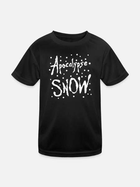Apocalypse Snow - Ski, Snowboard & Humor T-Shirt - Kids Functional T-Shirt - black
