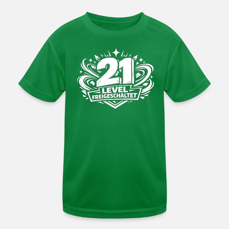 21 Level Freigeschaltet Kinder Funktions-T-Shirt