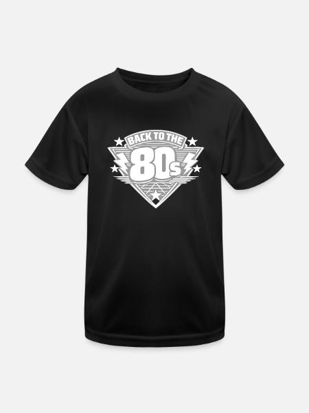 Back to the 80s Retro - Kids Functional T-Shirt - black - Front