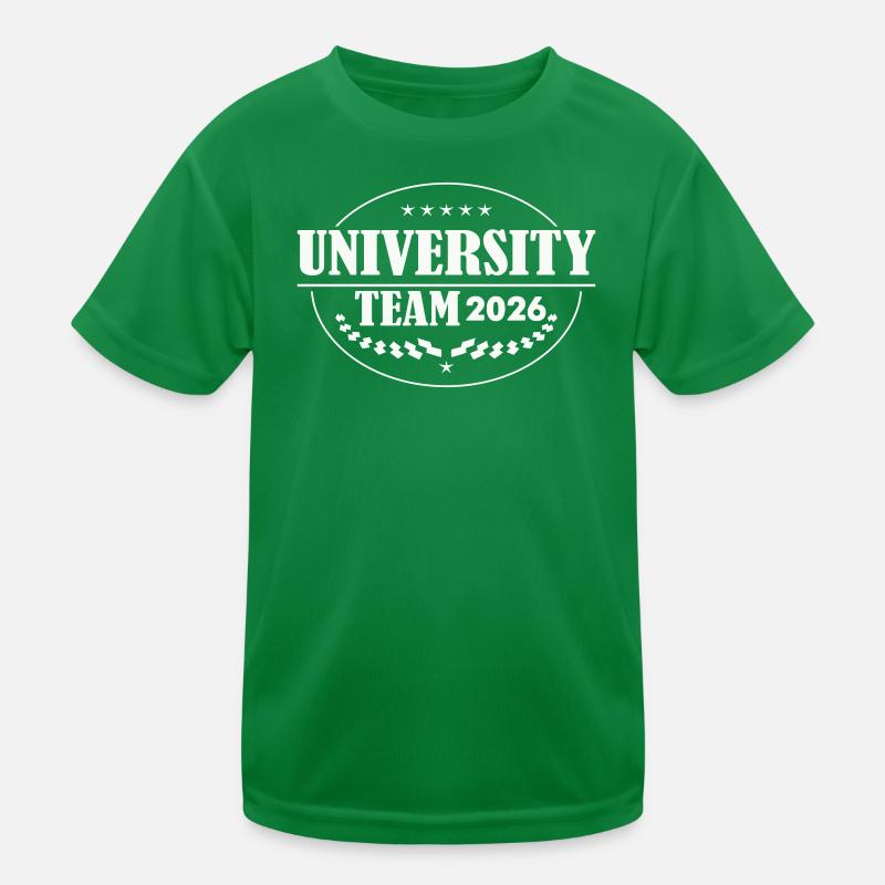 Universität Team 2026 Emblem Kinder Funktions-T-Shirt