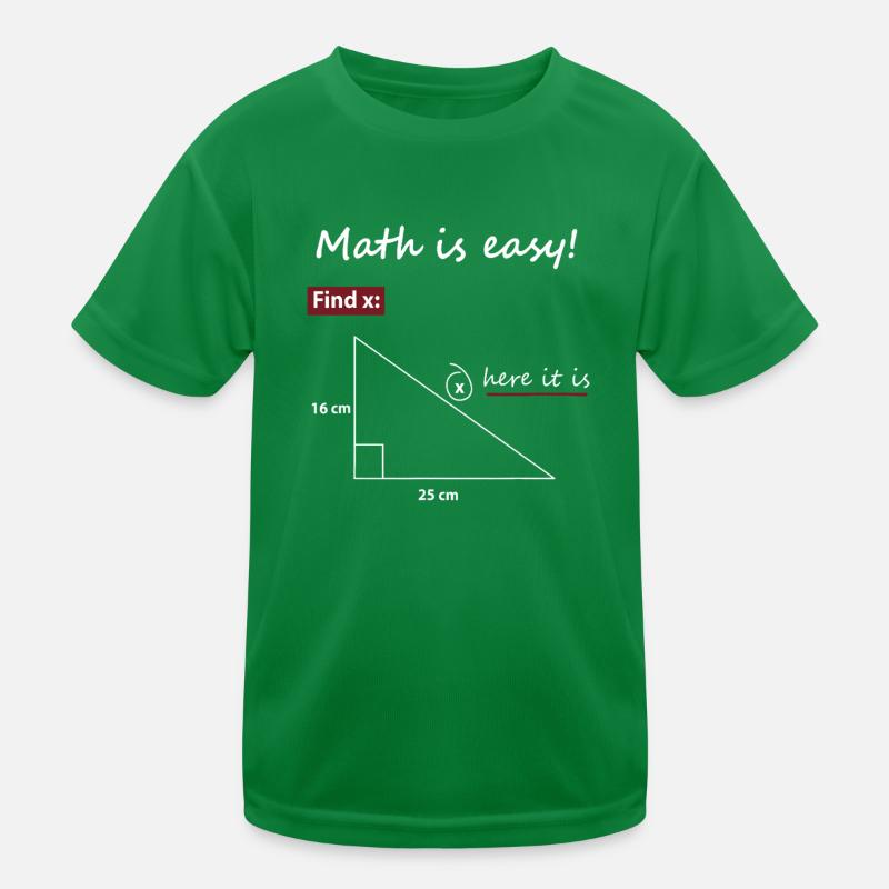 Trouver X Triangle Math Art T-shirt sport Enfant