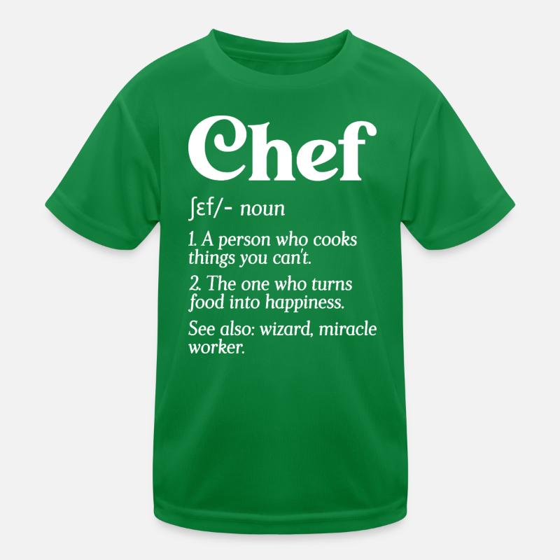 Funny Chef Definition Chefkoch Bäcker Restaurant C Kinder Funktions-T-Shirt