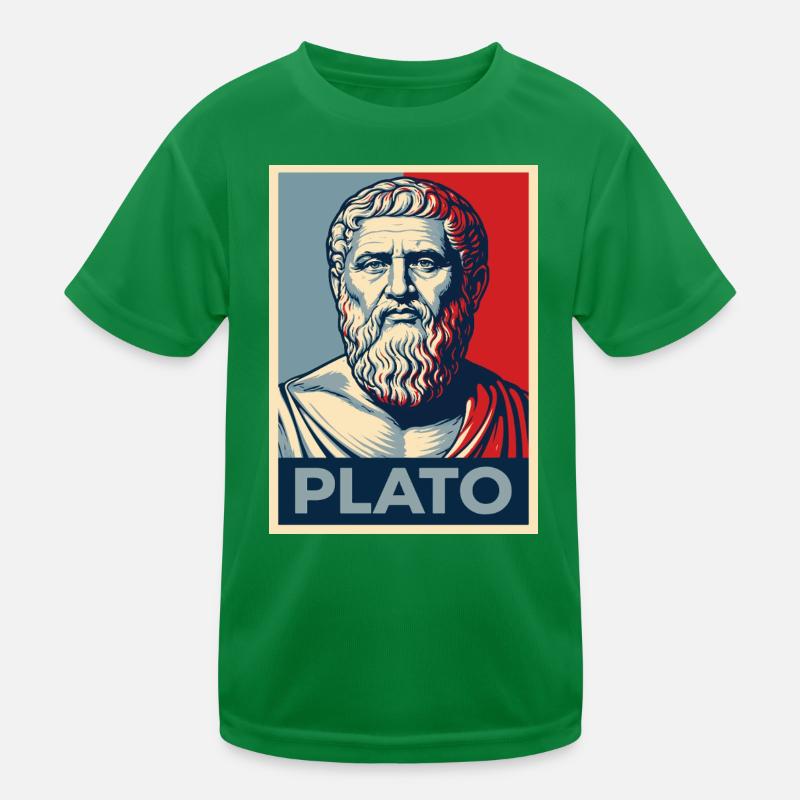 Platon-Porträt im Retro-Design Kinder Funktions-T-Shirt