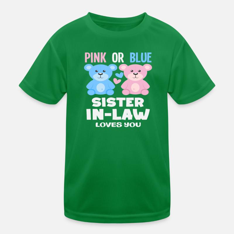 Pink Oder Blau Stiefschwester Liebt Dich Kinder Funktions-T-Shirt