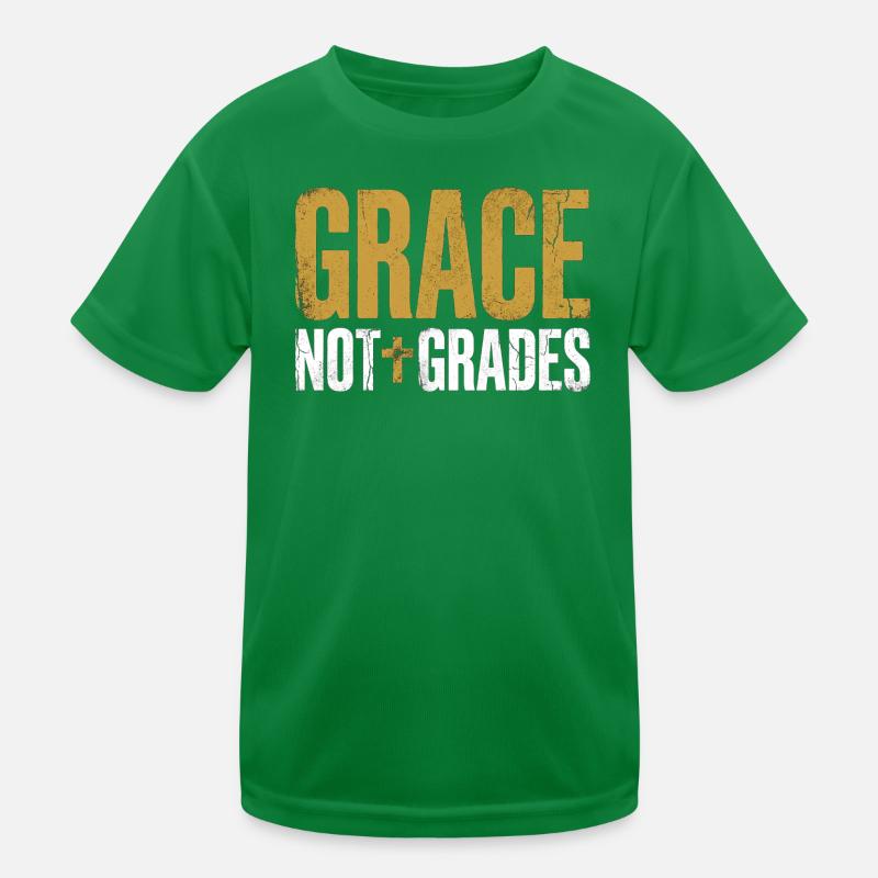 Grace Not Grades Christlicher Lehrer Jesus Glaube Kinder Funktions-T-Shirt
