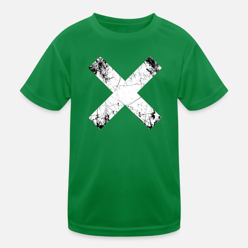Grunge X Schnitt Muster Kinder Funktions-T-Shirt