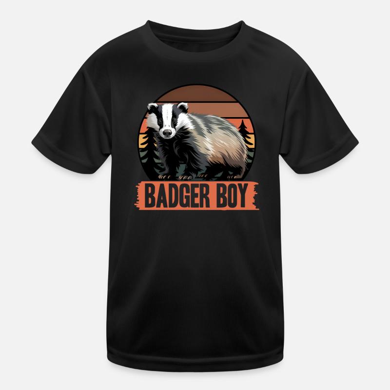 Blaireau animal drôle T-shirt sport Enfant