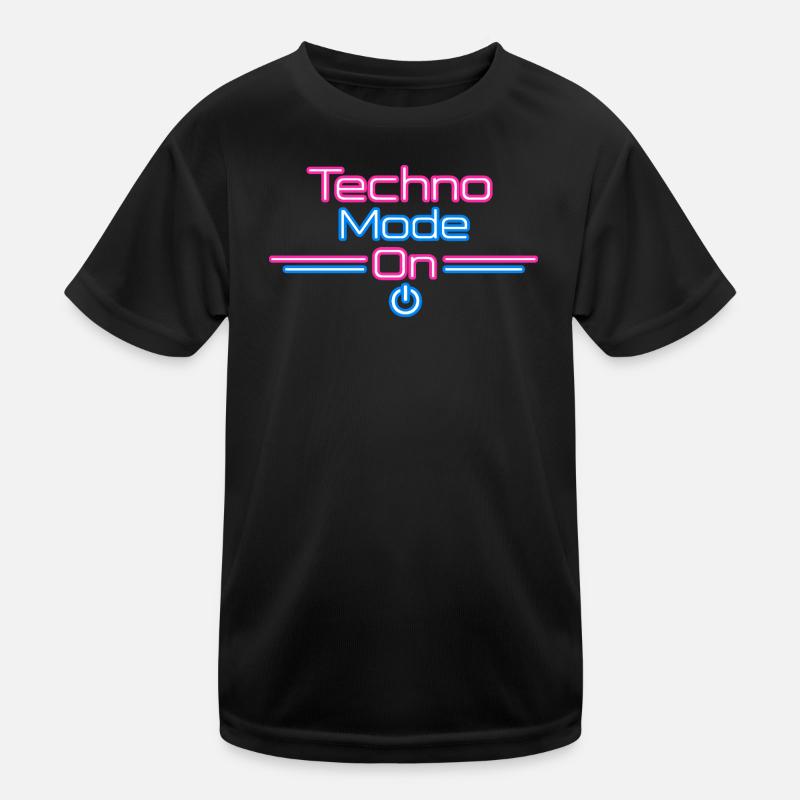 Techno Mode Neon On T-shirt sport Enfant