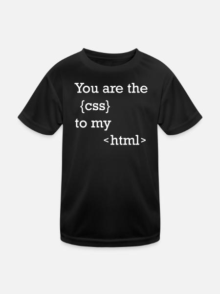 Lustiges Programmierer-Motiv für Webentwickler - Kinder Funktions-T-Shirt - Schwarz - Vorne