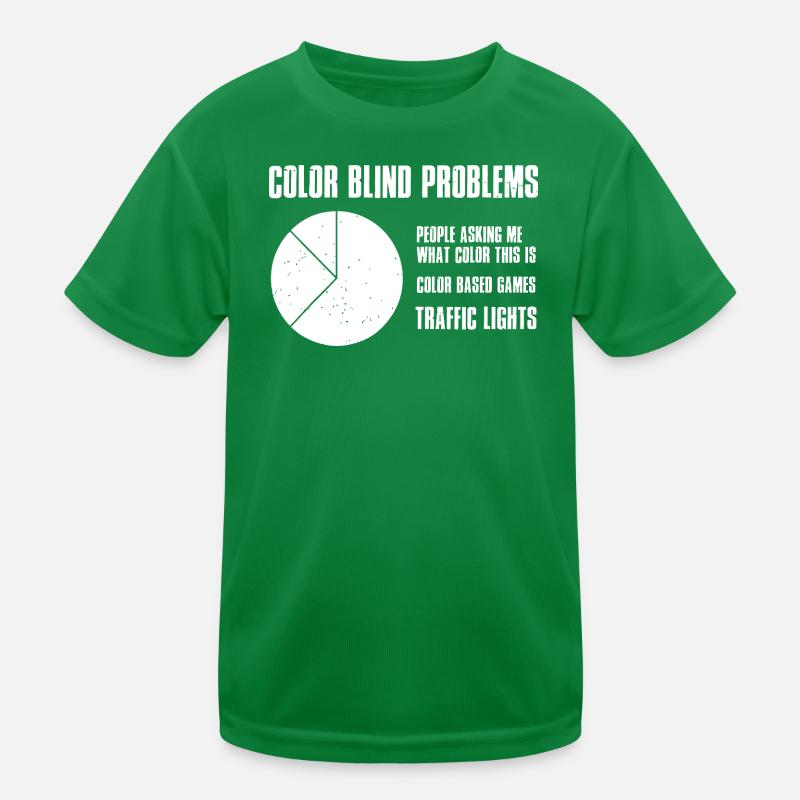 Color Blind Problems Kids Functional T-Shirt