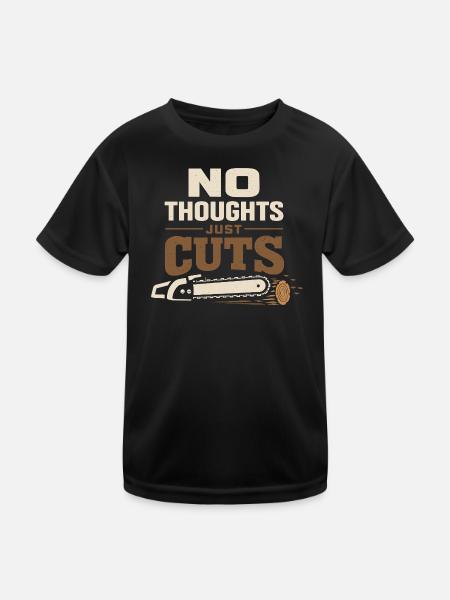 lumberjack therapy, logger therapy humor, - Kids Functional T-Shirt - black - Front