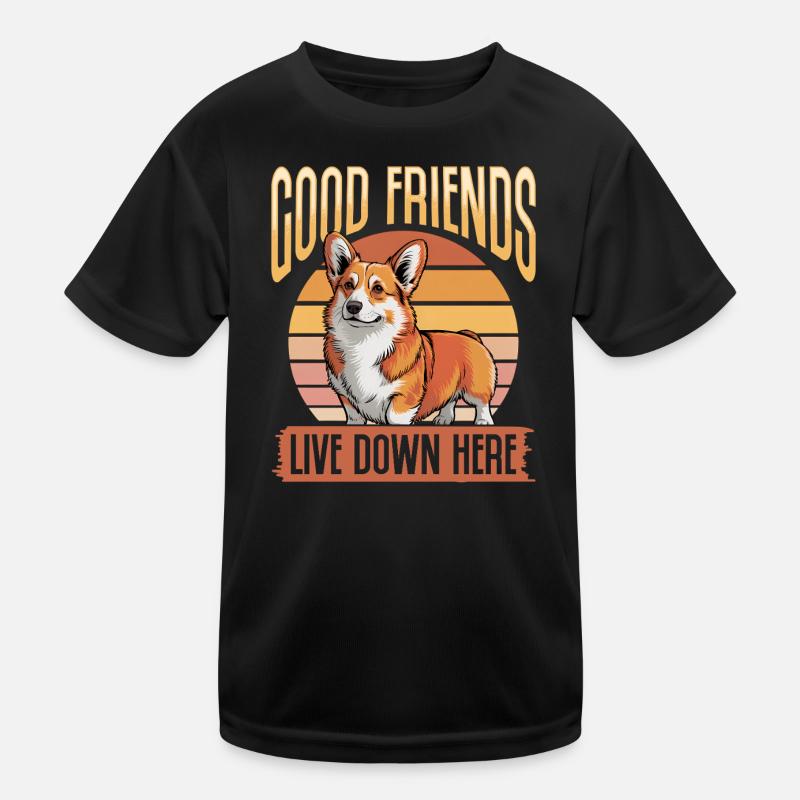 Funny Dog Breed Corgi Kids Functional T-Shirt