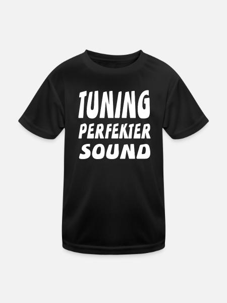 Tuning - Kinder Funktions-T-Shirt - Schwarz - Vorne
