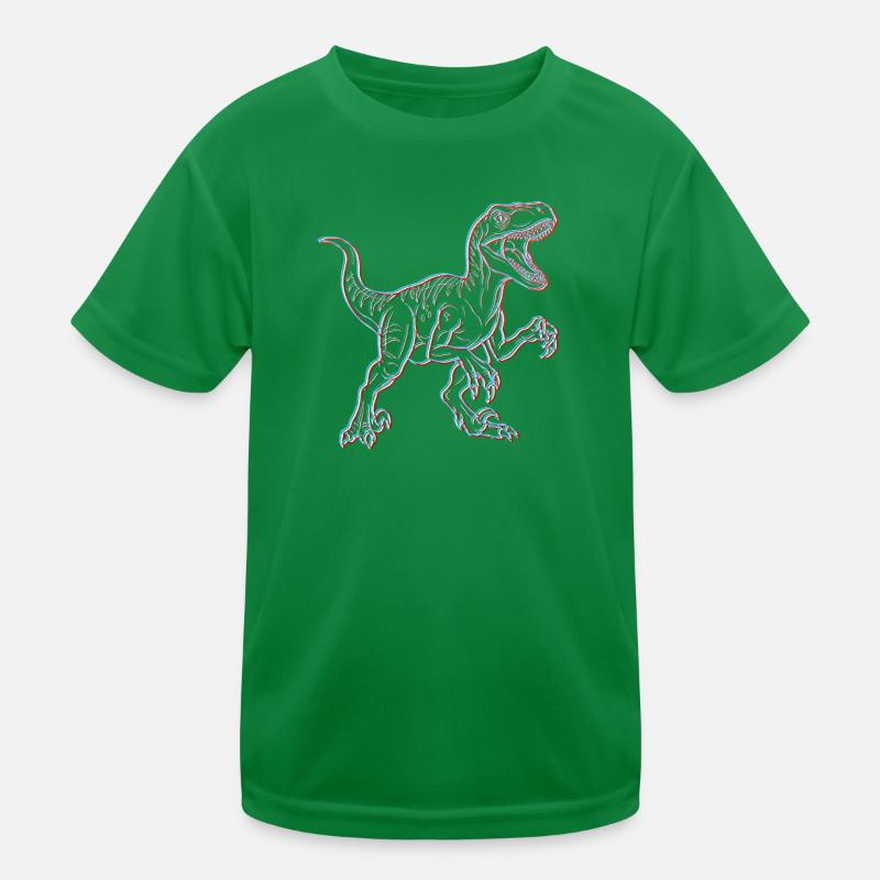Neon Dinosaur 3D Skeleton Kids Functional T-Shirt