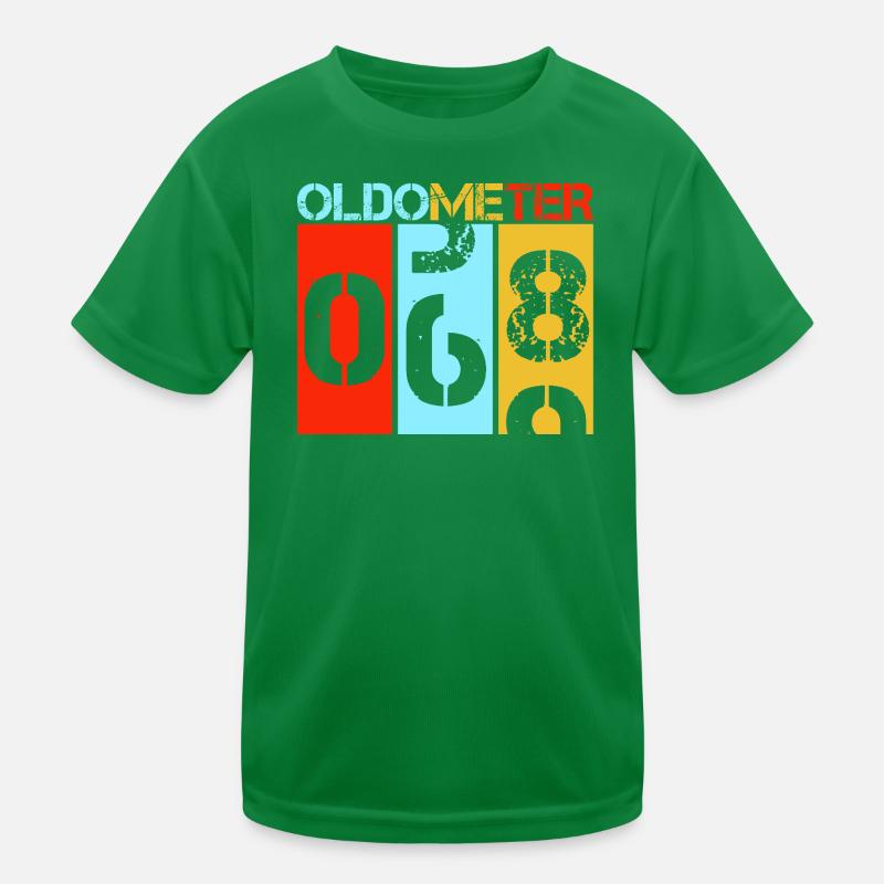 Oldometer 68 Retro 69. Geburtstags-Meilenstein Kinder Funktions-T-Shirt