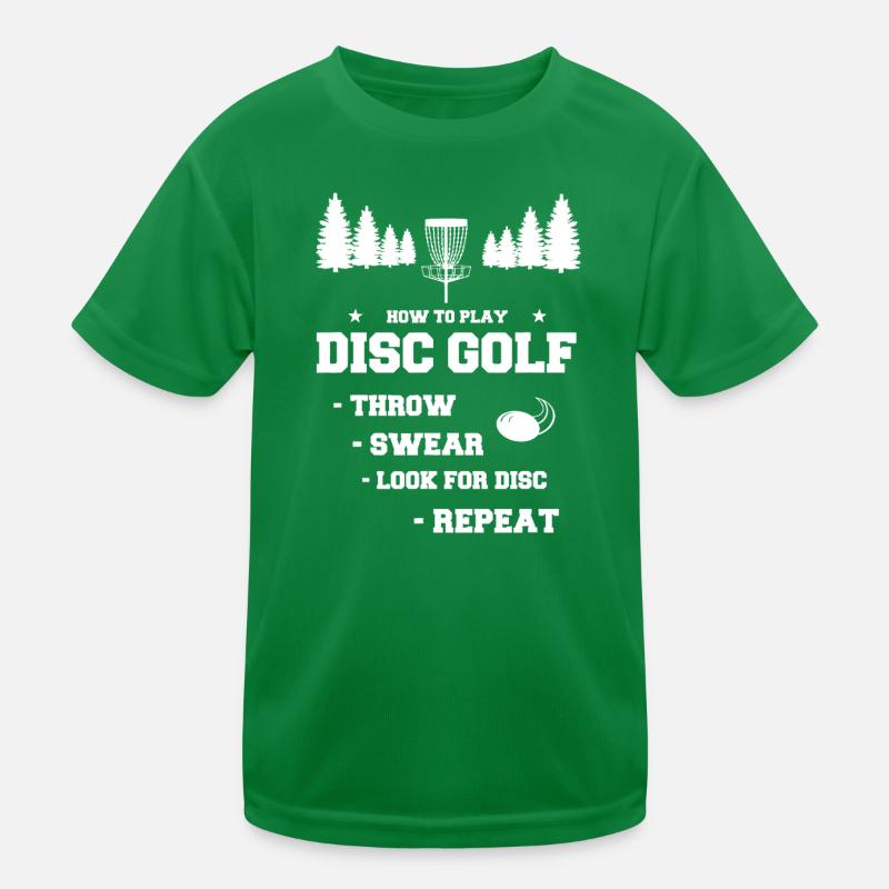Disc Golf Ritual: Throw, Look, Repeat Kids Functional T-Shirt