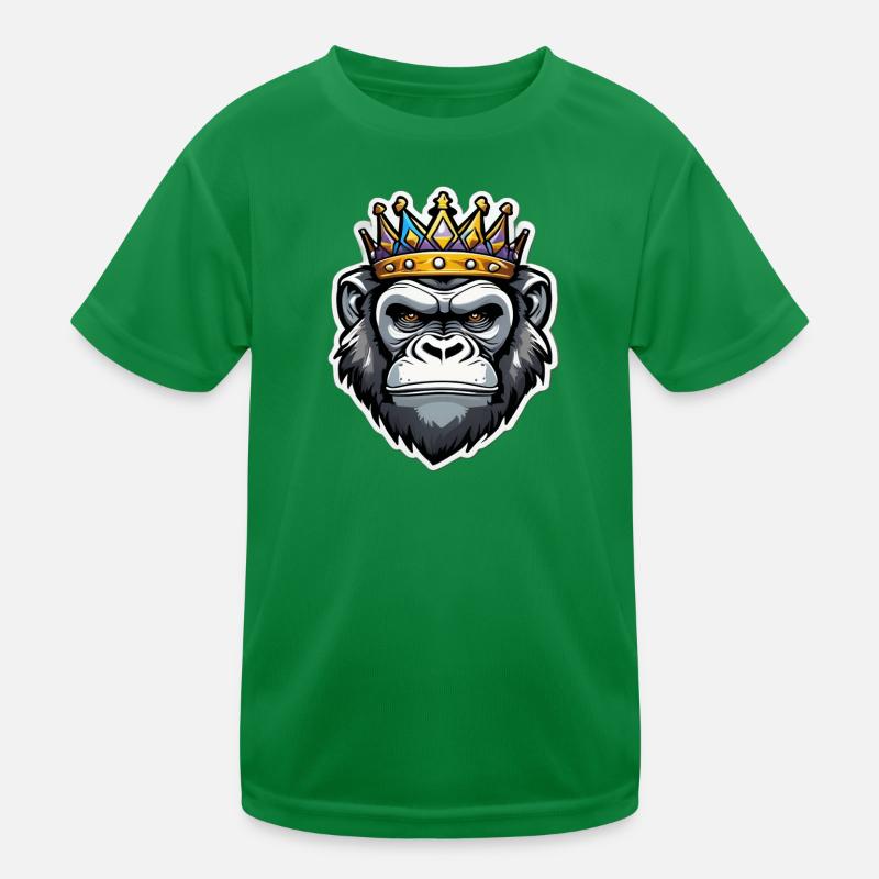 Kaiserlicher gekrönter Gorilla Kinder Funktions-T-Shirt